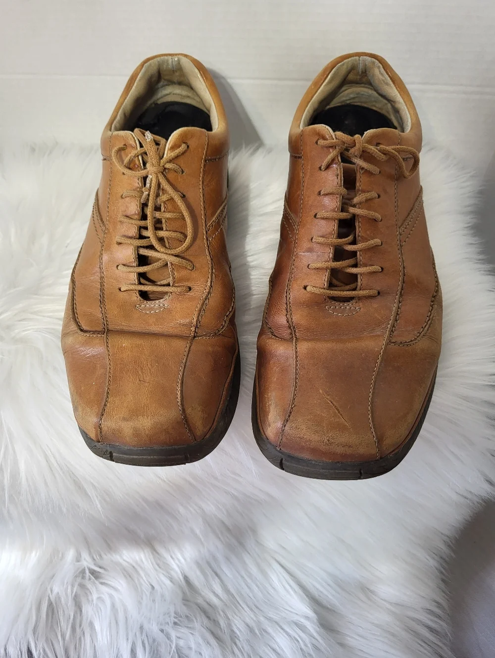 Rockport Men's Casual Leather Lace-Up Slip-On Loafers in Tan, Size 12 - Picture 2 of 8